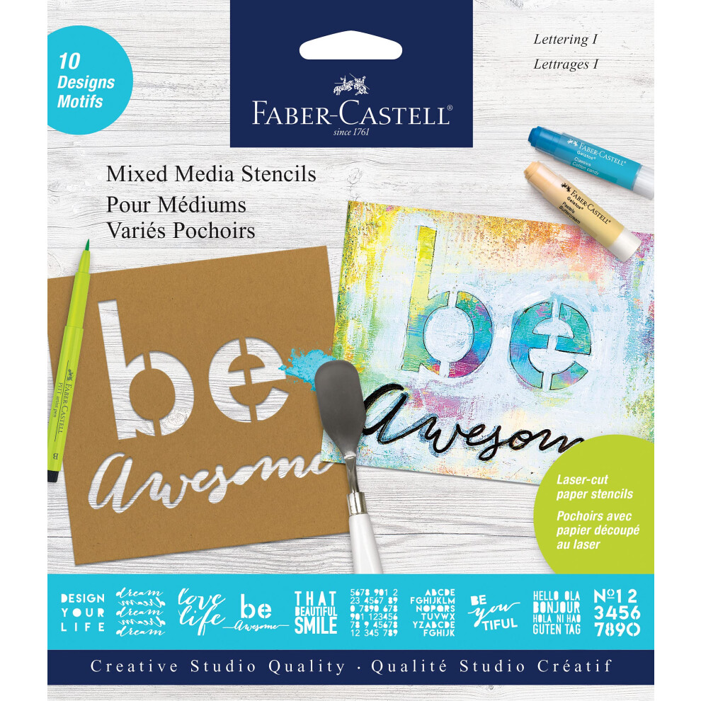 Faber-Castell Mixed Media Paper Stencils - 301 Collection - 10 Reusabl