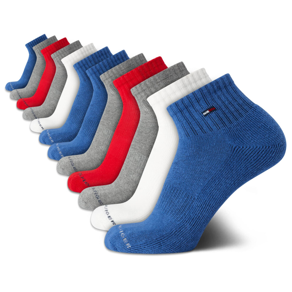 Tommy Hilfiger Men's Socks - Cushion Quarter Cut Ankle Socks (12 Pack)