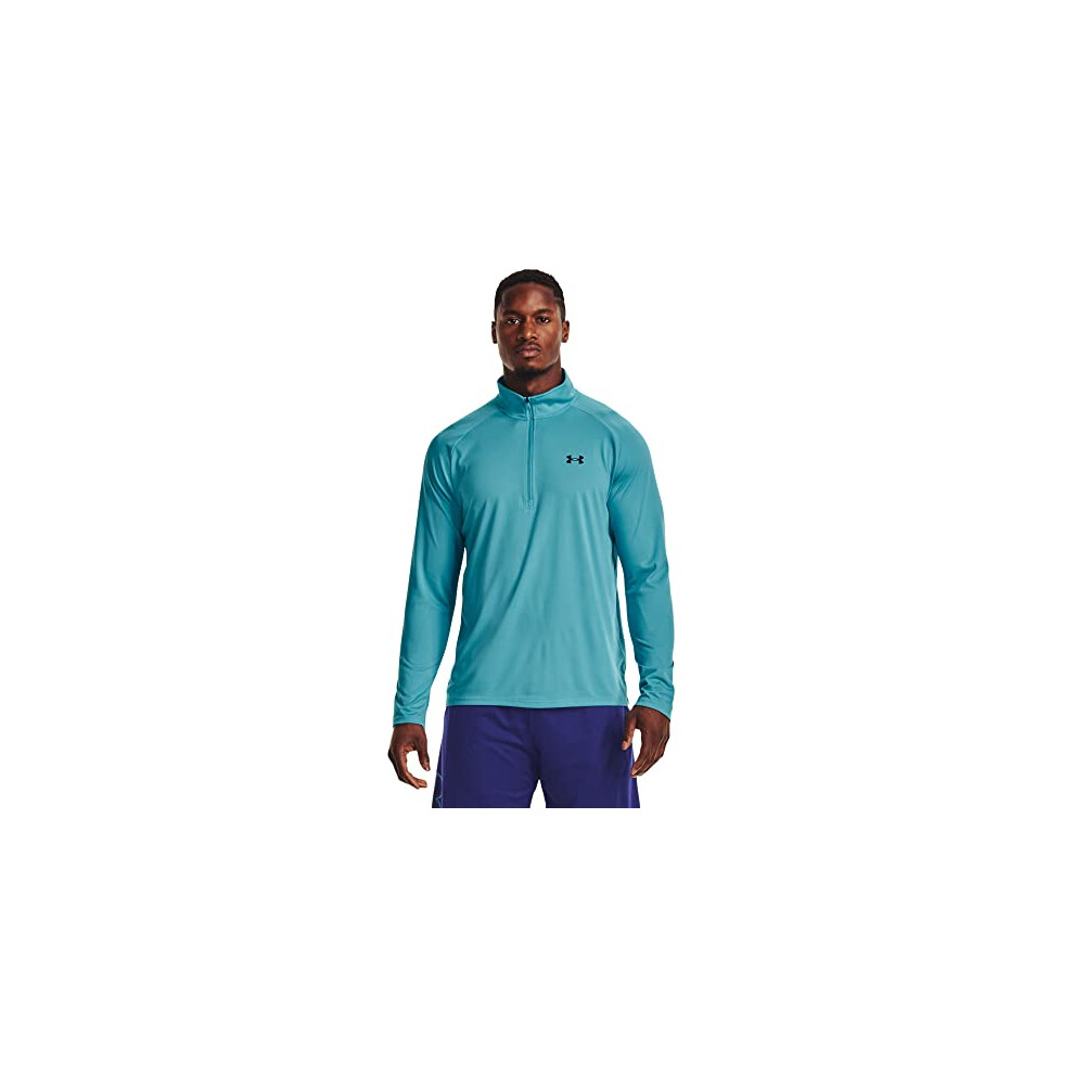 Under Armour Mens Tech 20 12 Zip-Up Long Sleeve T-Shirt  (433) glacier