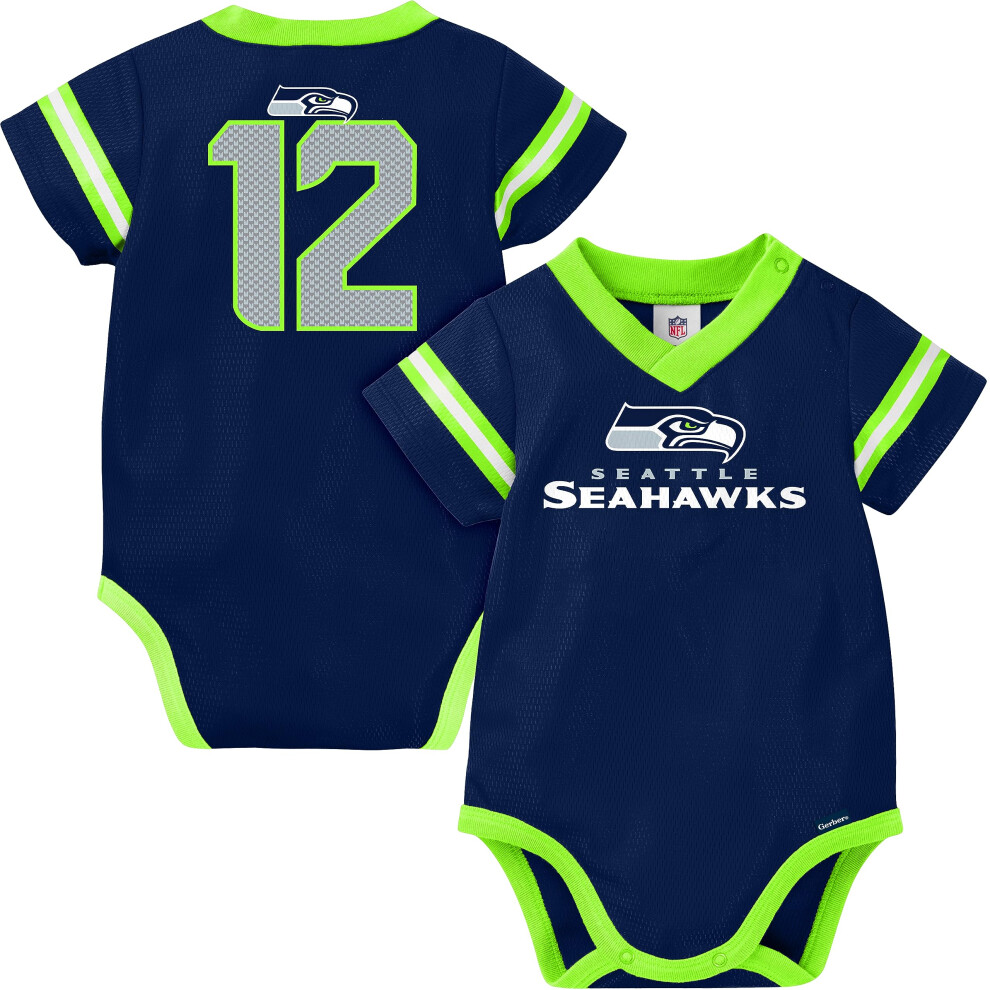 NFL Seattle Seahawks Baby-Boy Dazzle Bodysuit  Team Color  0-3 Months