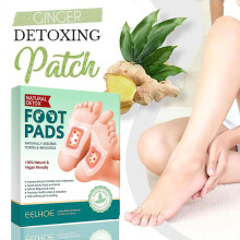 Detoxing Ginger Foot Patch Patches Moisture Removal Wormwood Foot Patches 10 Patches Box