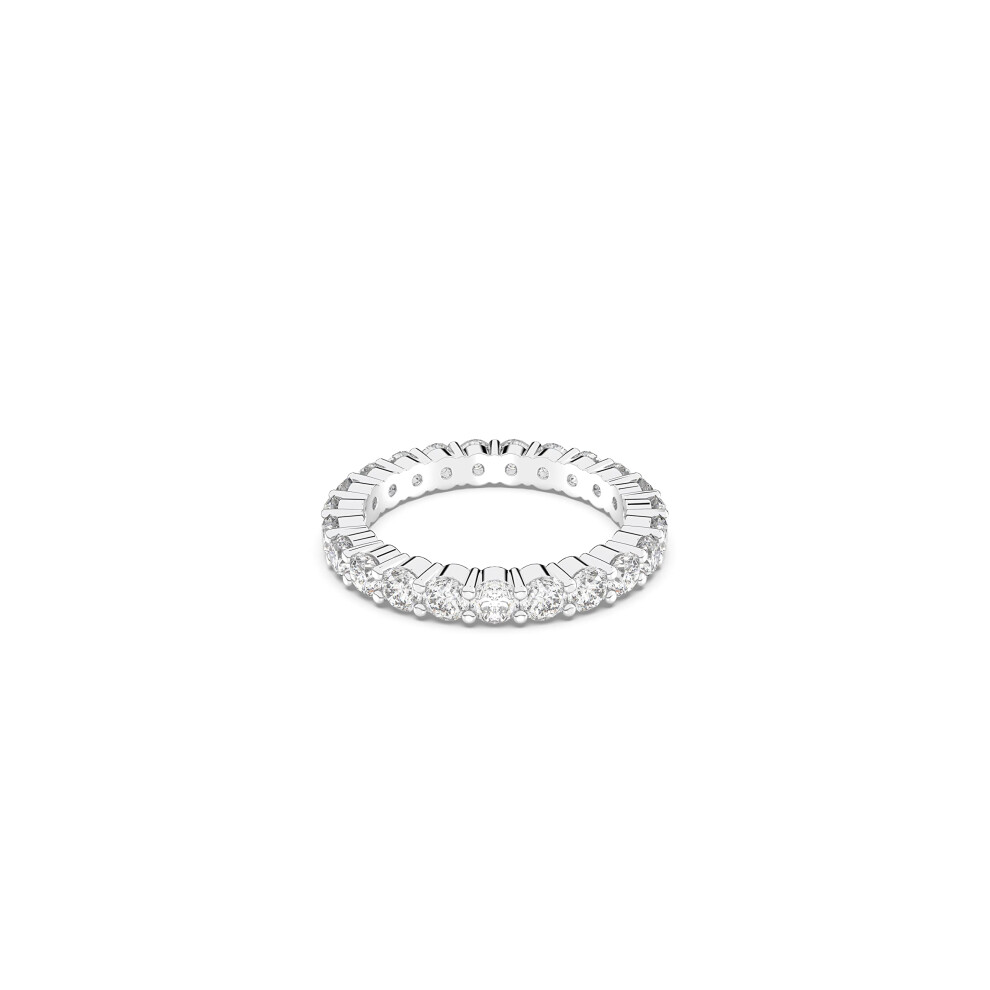 Swarovski Womens Vittore XL Ring  White crystal Stones in a Rhodium Pl