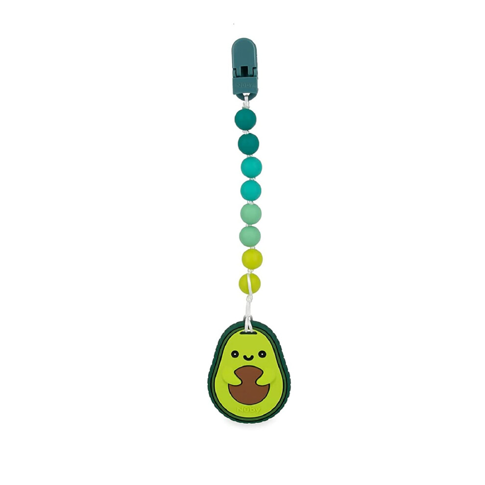 Nuby All Silicone Teether with Bonus Silicone Pacifinder with Clip - 3