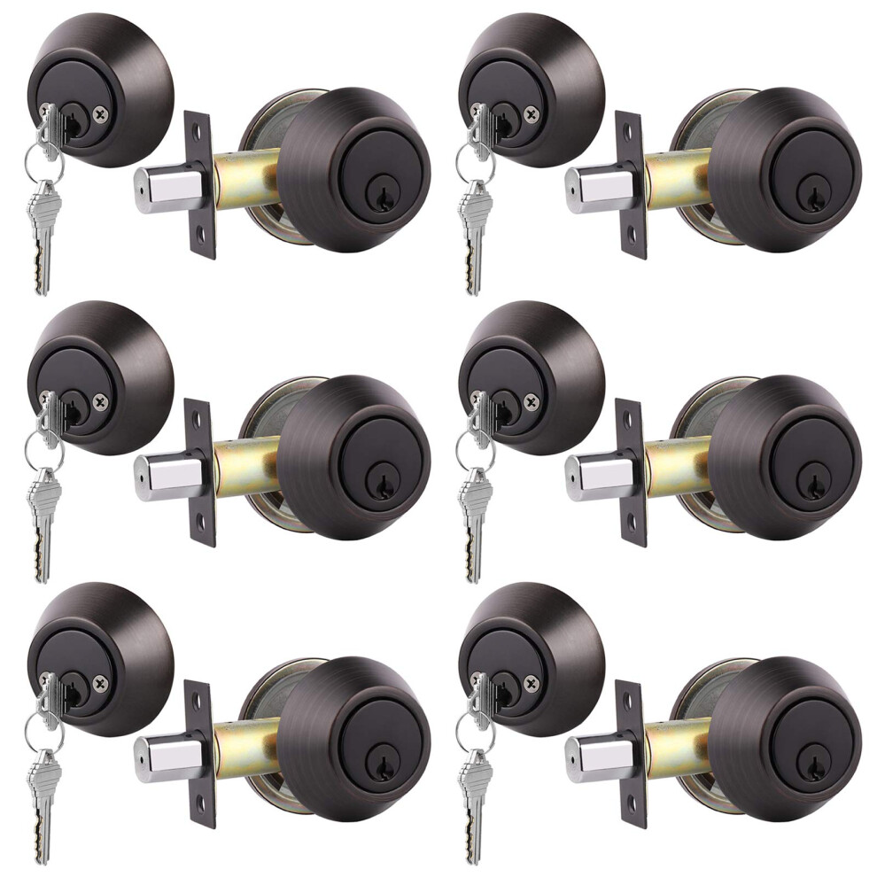 Gobrico 6 Keyed Alike Double Cylinder Deadbolt Lock With Same Key Oil 718399169498