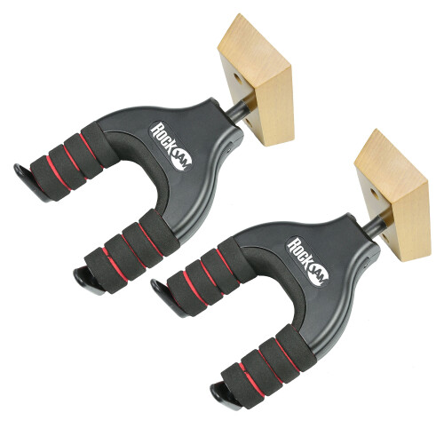 RockJam 2-Pack guitar Hanger and Wall Mount Bracket Holder for Acousti