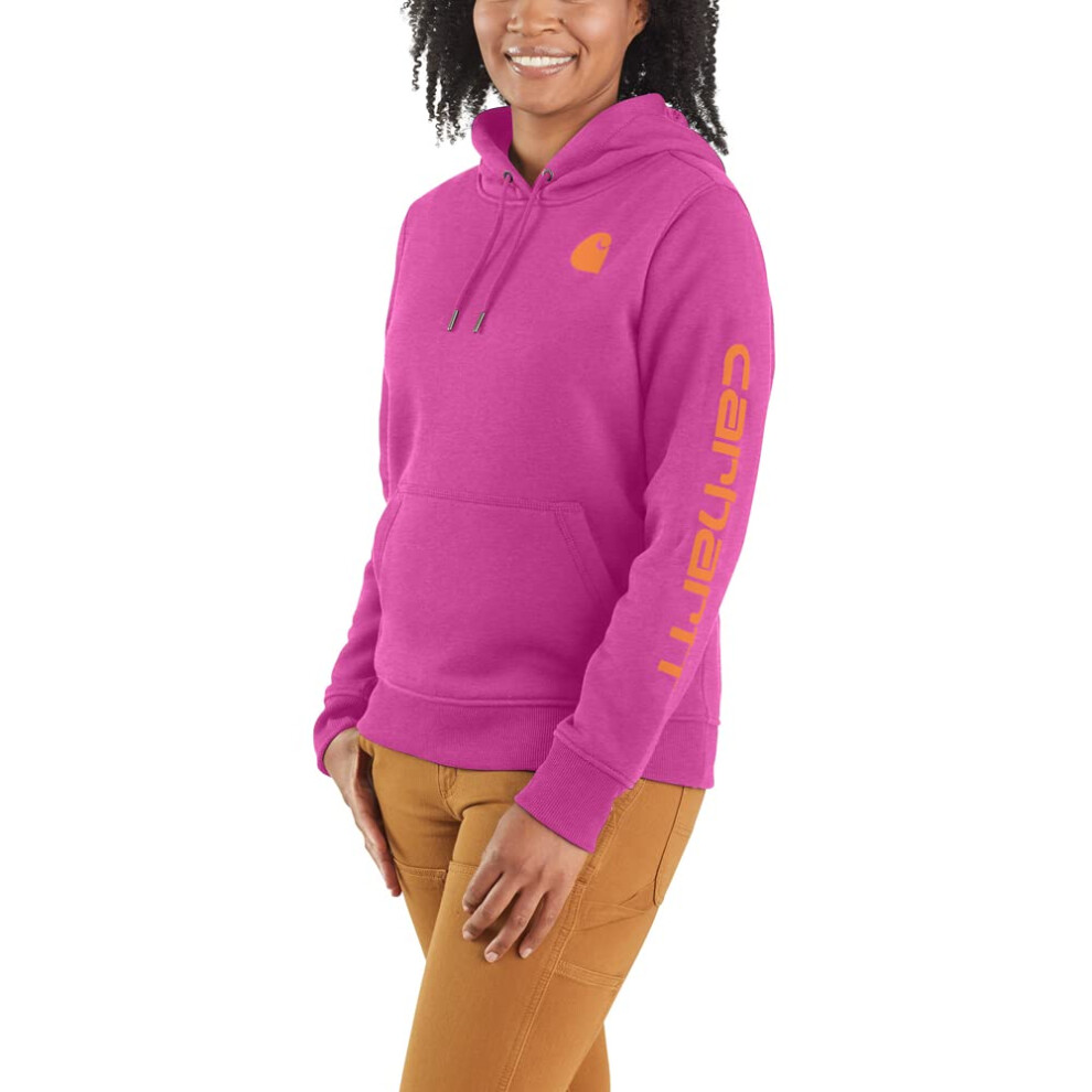 Carhartt Women's Relaxed Fit Midweight Logo Sleeve Graphic Sweatshirt