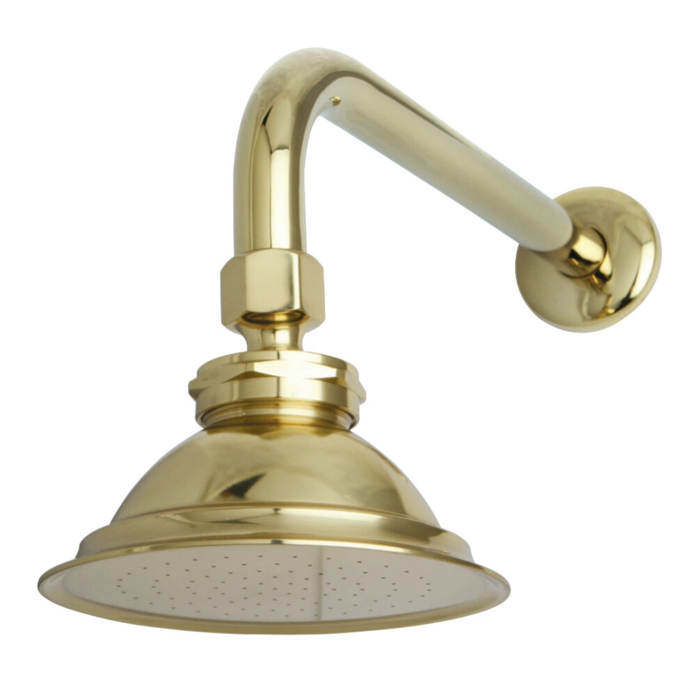 Kingston Brass P10PBCK Victorian Brass Showerhead with 12"" Shower Arm-image-OPC-PFKRCT7-NEW