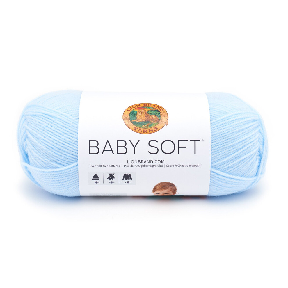 Lion Brand Yarn (1 Skein) Lion Brand Yarn Babysoft Baby Yarn Yarn  Lit