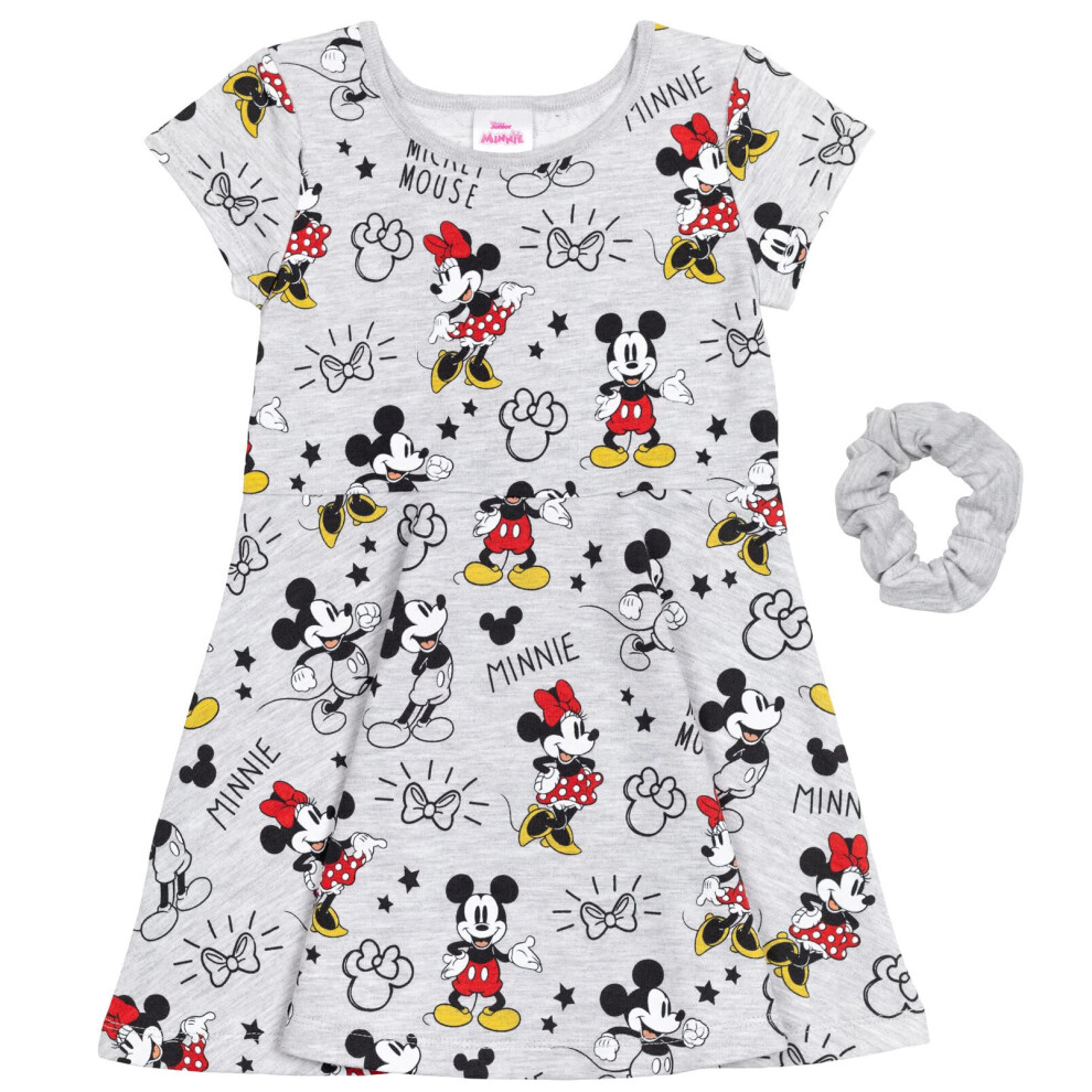 Disney Mickey Mouse Minnie Mouse Little Girls Skater Dress and Scrunch