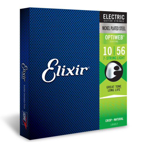ElixirA Strings 19057 7-String Electric guitar Strings with OPTIWEBA c