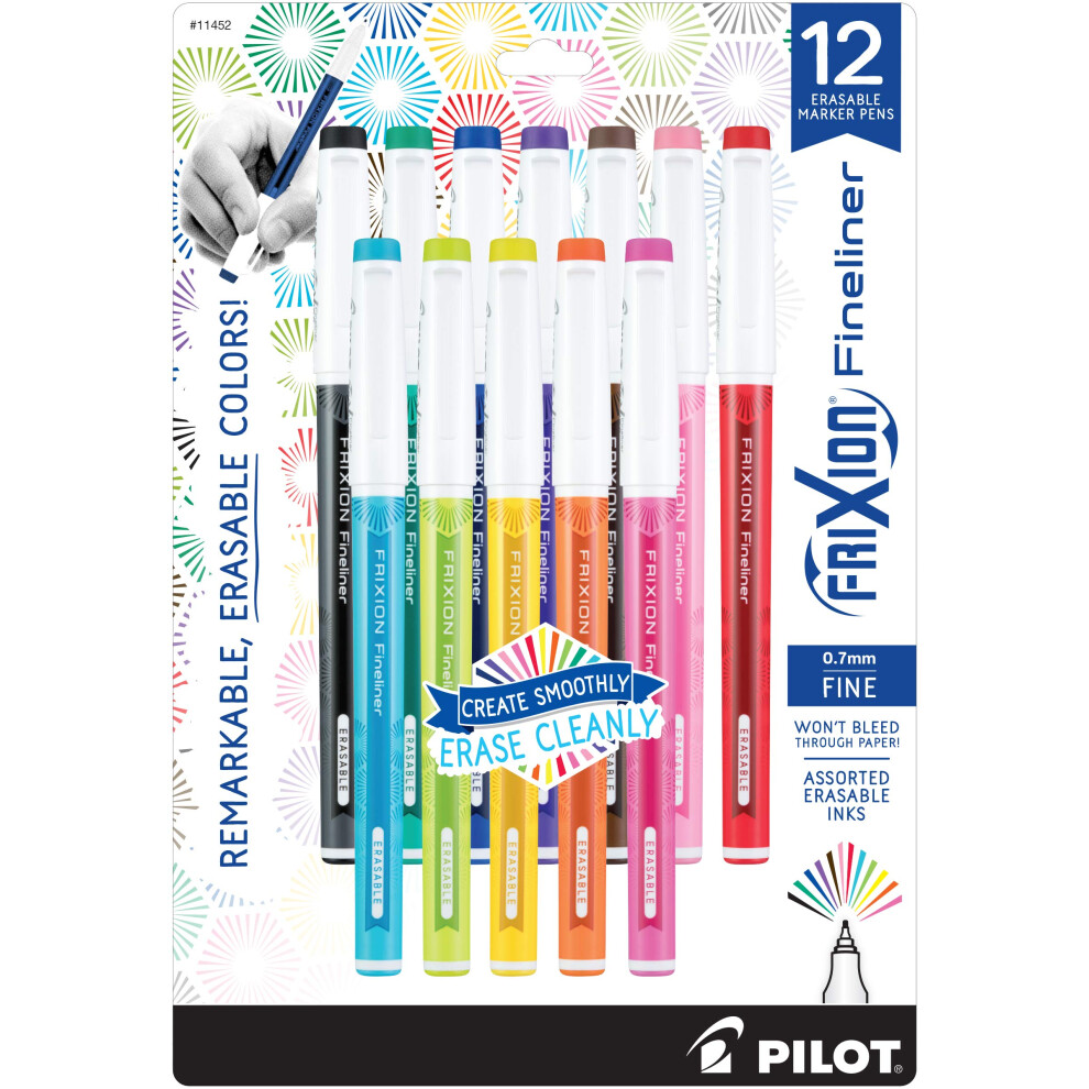 Pilot  FriXion Fineliner Erasable Marker Pens  Fine Point 0.7 mm  Pack