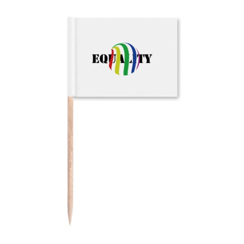 Identify Rainbow Equality Distinguish Parcels Toothpick Flags Marker Topper Party Decoration