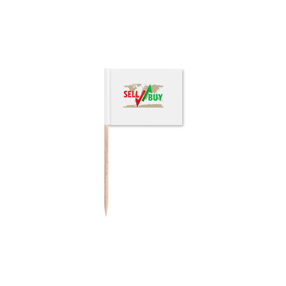 Increase Sales Decrease Profit Loss Toothpick Flags Marker Topper Party Decoration