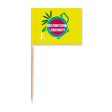 International Labour Day Art Deco Fashion Toothpick Flags Marker Topper Party Decoration