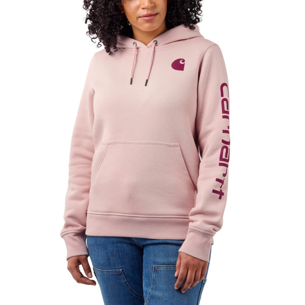 Carhartt Women's Size Relaxed Fit Midweight Logo Sleeve Graphic Sweats