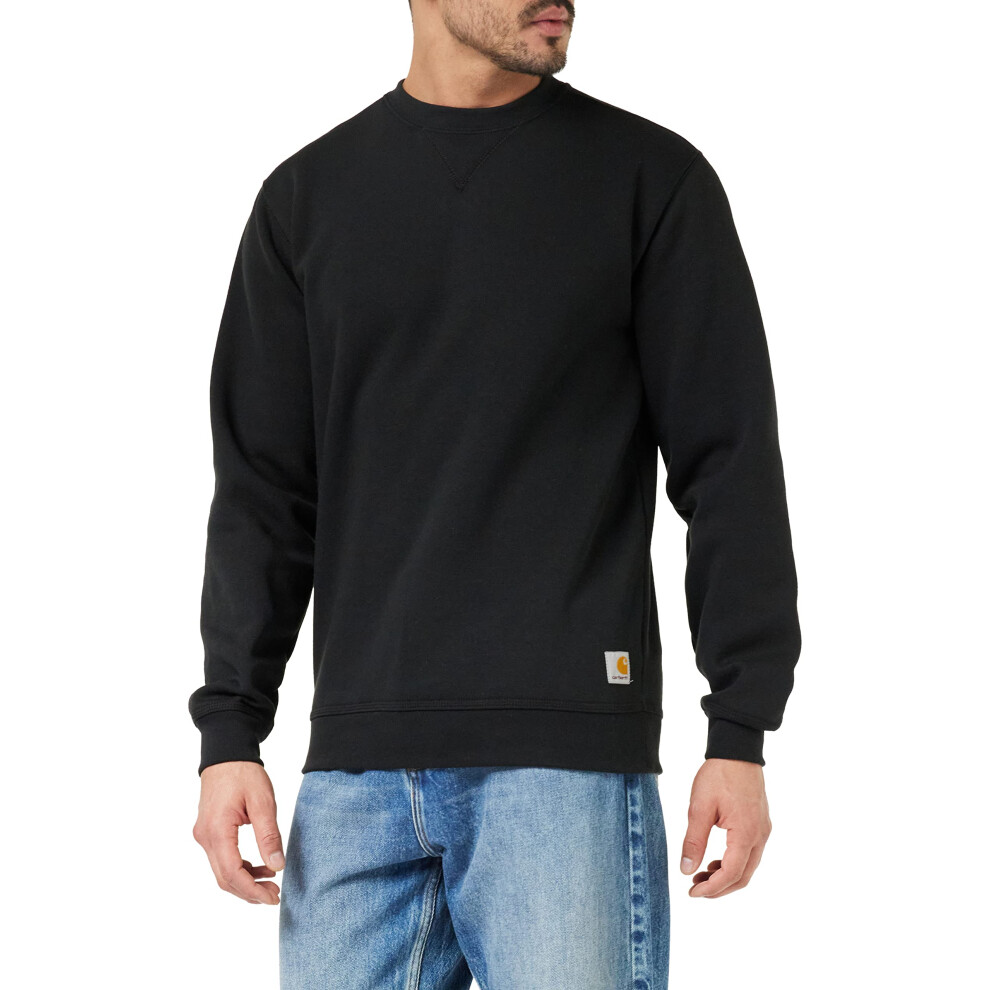 carhartt mens Midweight crewneck (Big  Tall) athletic sweatshirts  Bla