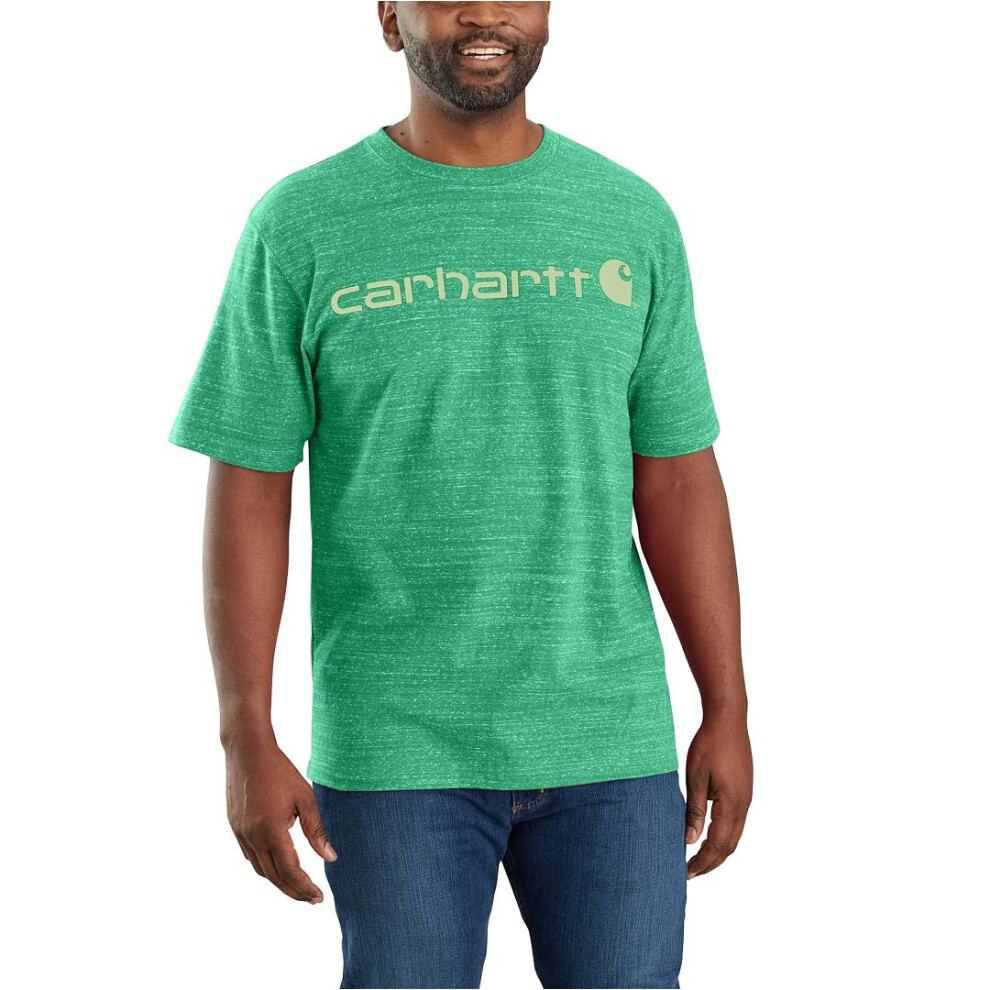 carhartt Mens Loose Fit Heavyweight Short-Sleeve Logo graphic T-Shirt