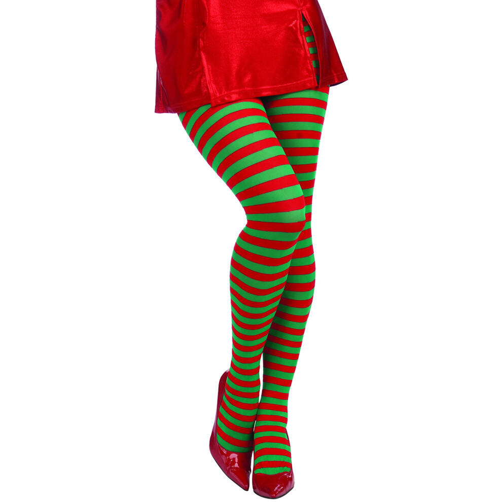 Forum Novelties Women Adult Christmas Striped Tights Costume Footwear