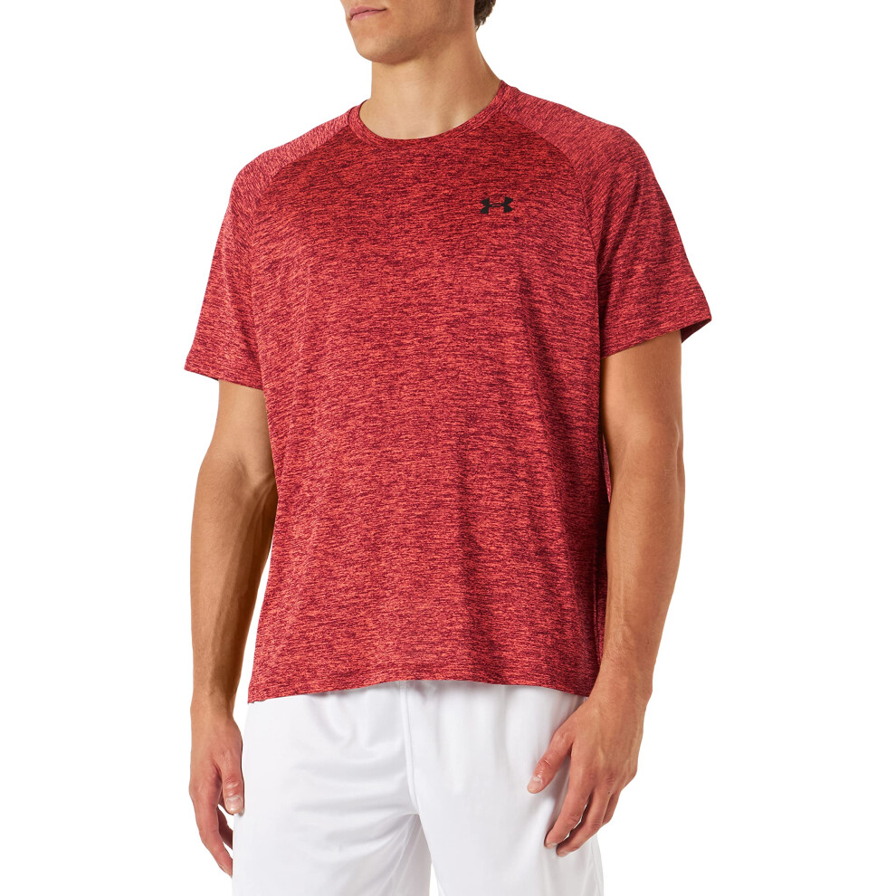 Under Armour mens Tech 20 Short-Sleeve T-Shirt   (810) Bolt Red  chest