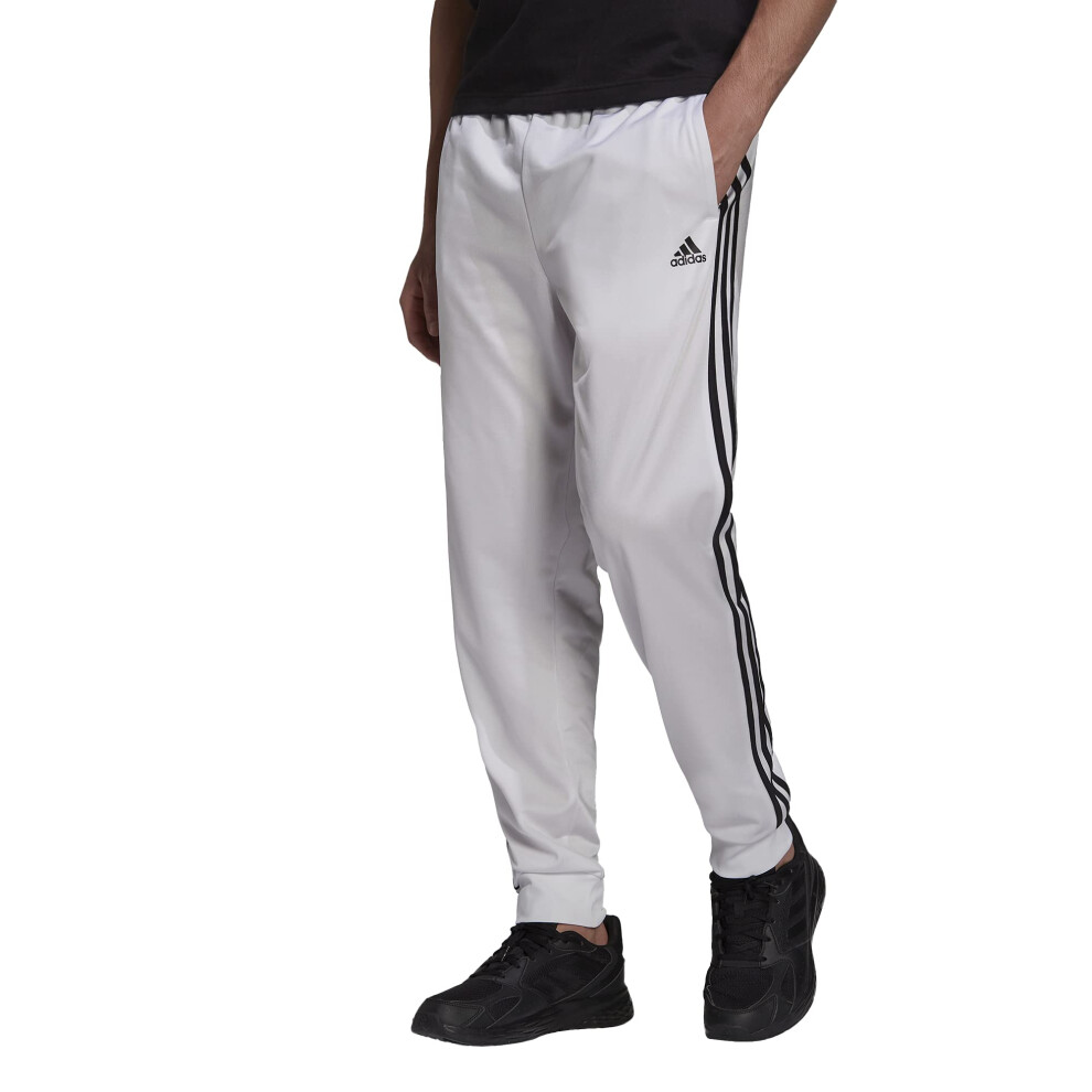 adidas Men's Essentials Warm-Up Slim Tapered 3-Stripes Tracksuit Botto