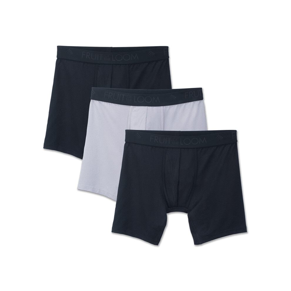 Fruit of the Loom Men's 3pk Breathable Lightweight Micro-mesh Boxer Br