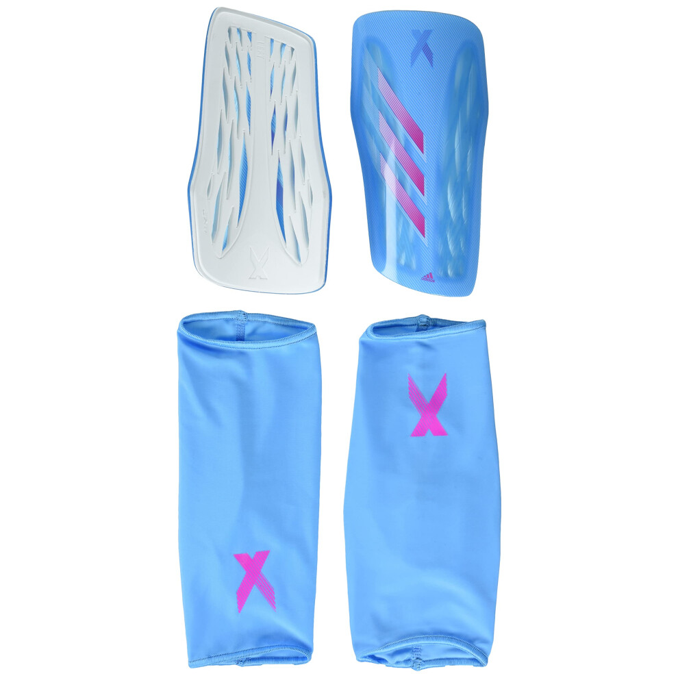 adidas Unisex-Adult X Shin Guard League Sky Rush/White/Team Shock Pink