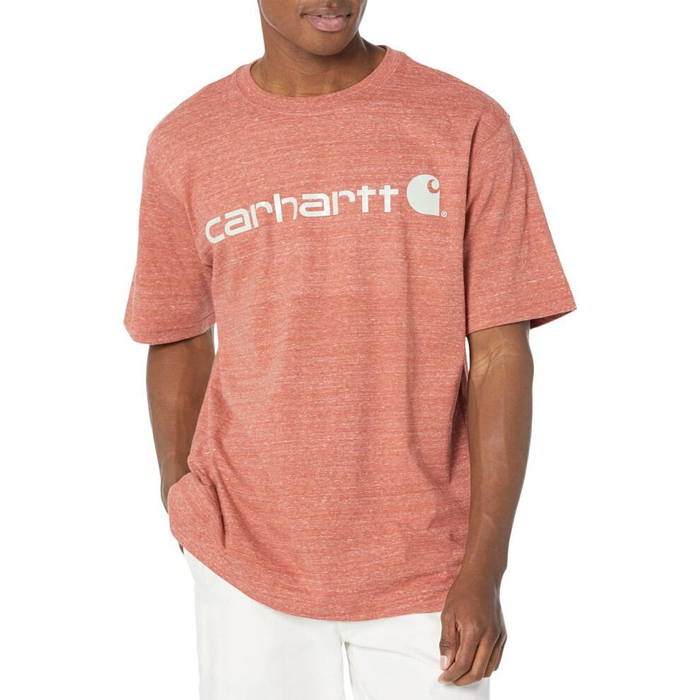 carhartt Mens Loose Fit Heavyweight Short-Sleeve Logo graphic T-Shirt