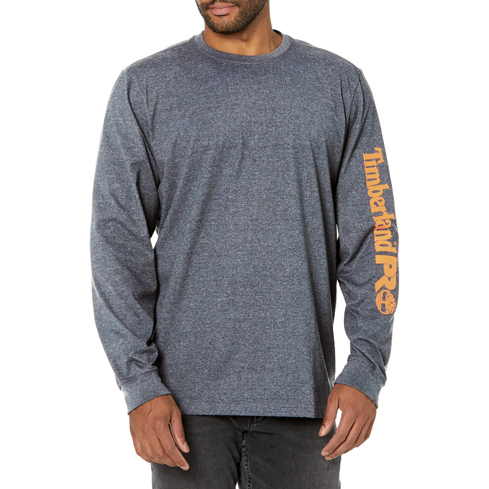 Timberland PRO Men 's Base Plate Blended Long-Sleeve T-Shirt with Logo