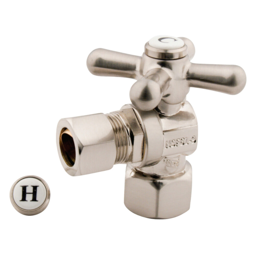 Kingston Brass Cc44408x 1/2"" Ips 1/2"" O.d. Compression Angle Shut-O 663370013102