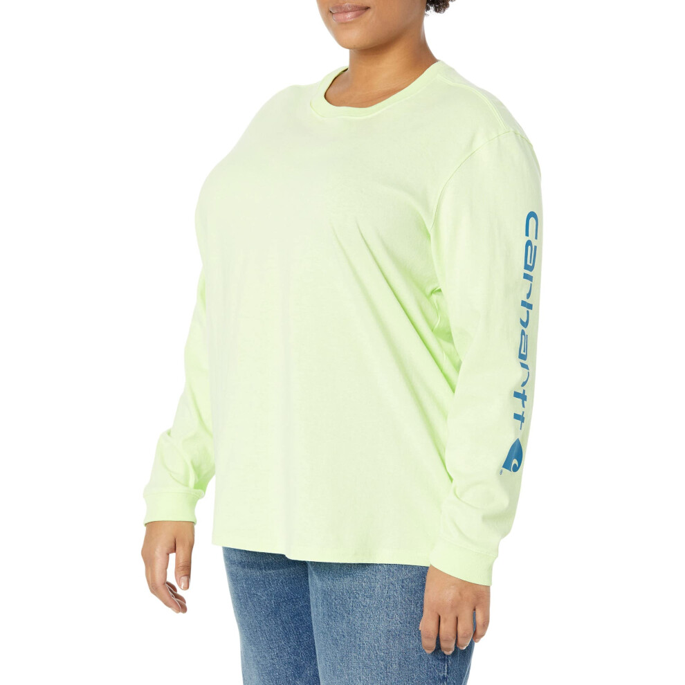 Carhartt Women's Loose Fit Heavyweight Long Logo Sleeve Graphic T-Shir