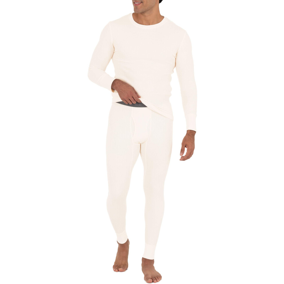 Fruit of the Loom Mens Recycled Waffle Thermal Underwear Set (Top and