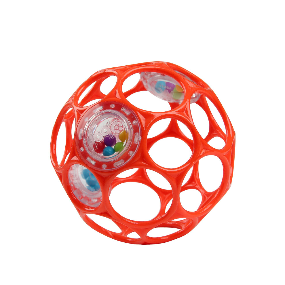 Bright Starts Oball Easy-Grasp Rattle BPA-Free Infant Toy in Red  Age