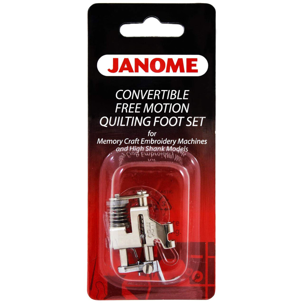 Janome Convertible Free Motion Quilting Foot Set Memory Craft Emb Mach