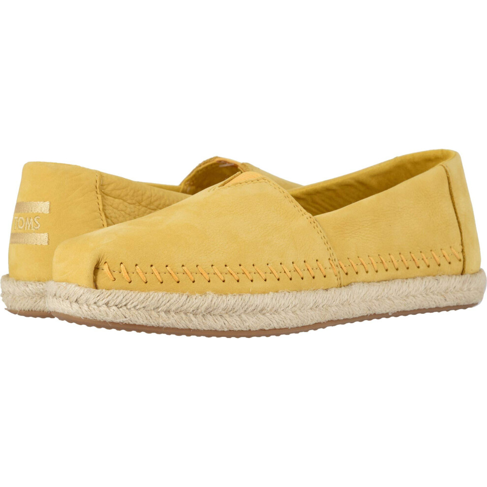 Toms 10013514: Women's Alpargata Electric Yelow Nubuck on Rope Slip On