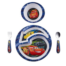 Set di stoviglie Disney/Pixar Cars - Piatto e posate per bambini - 4 pezzi