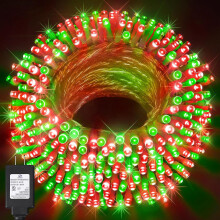(Red and Green, 197ft 500 LED) Bedetter 403ft 1000 Led String Lights Outdoor Christmas Lights 8 Modes