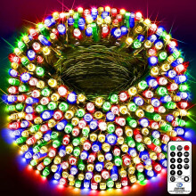 (White and Blue, 99ft 300 LED) Bedetter 403ft 1000 Led String Lights Outdoor Christmas Lights 8 Modes