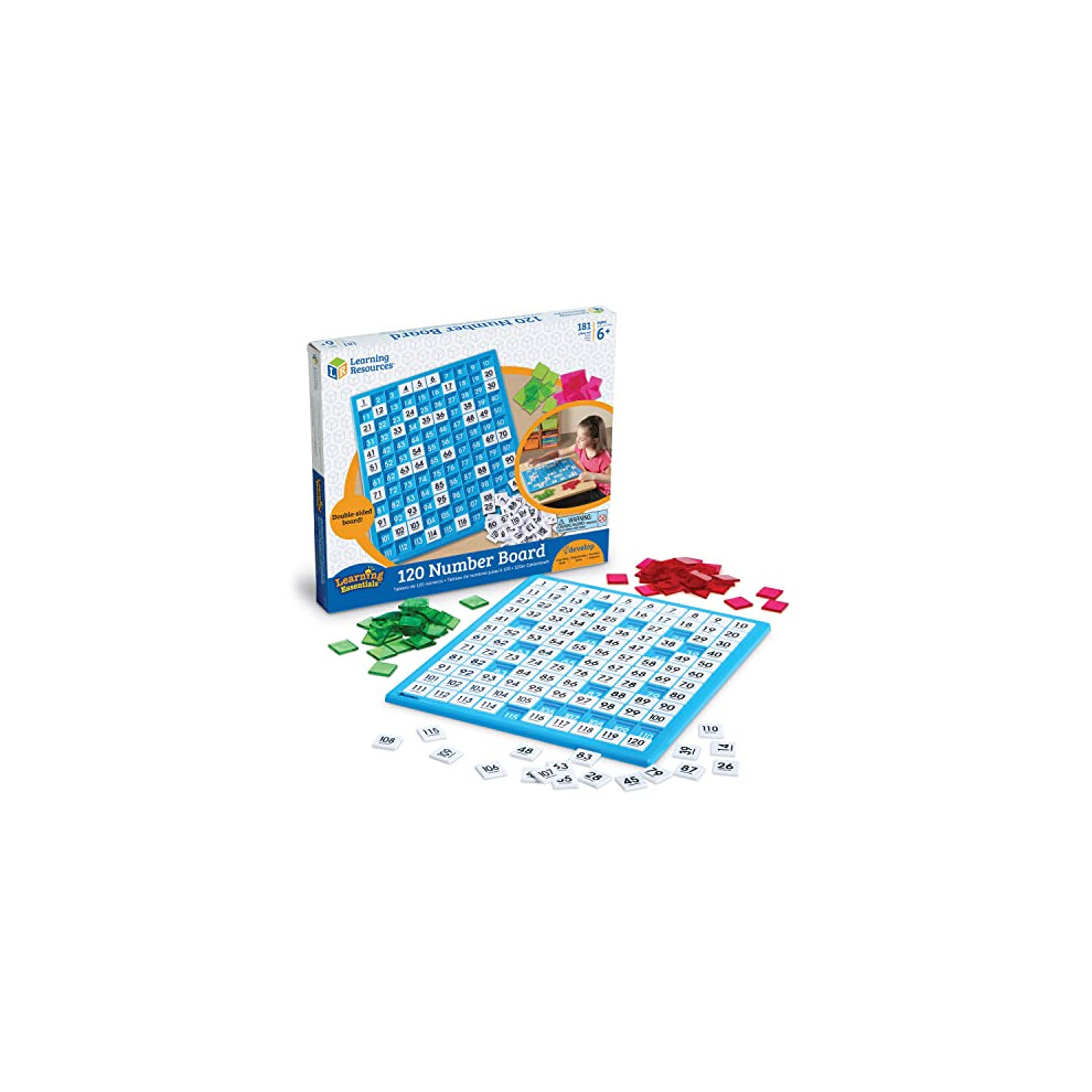 Learning Resources 120 Number Board  Tray & Numbered Tiles  Common Cor