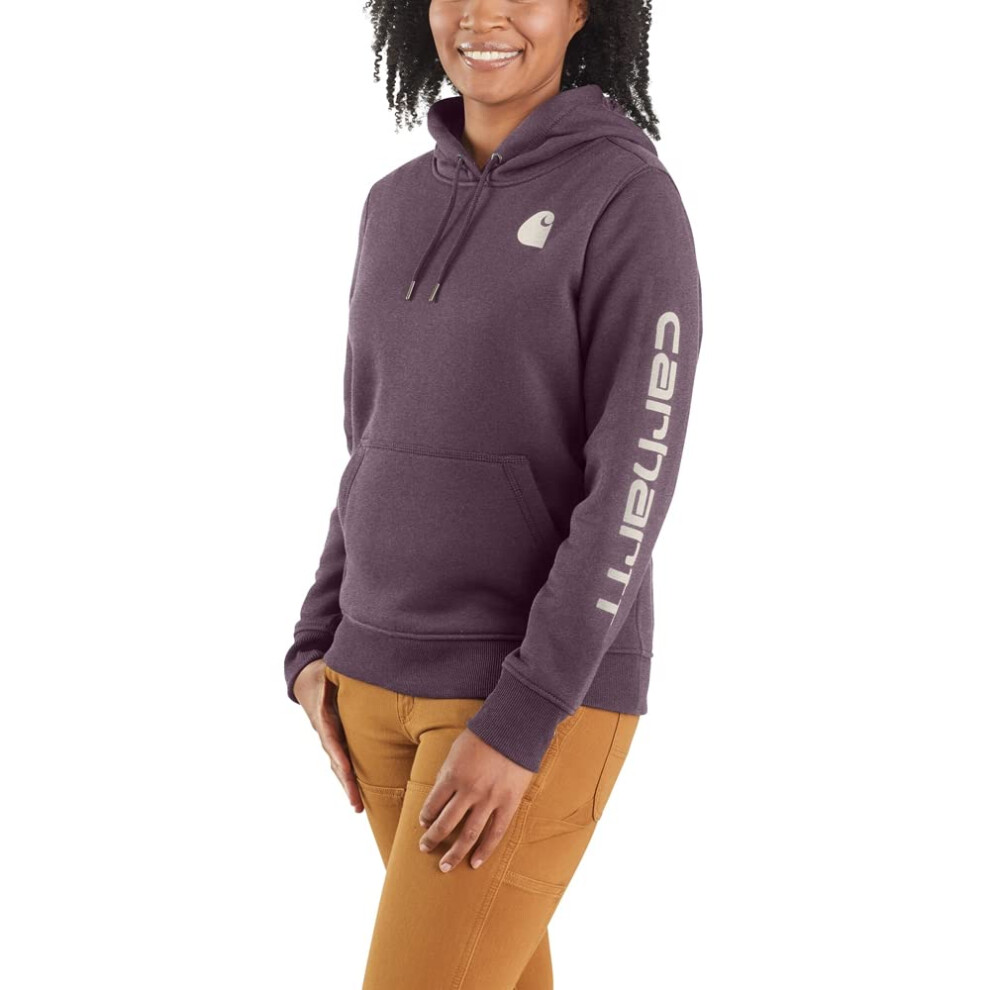 Carhartt Women's Relaxed Fit Midweight Logo Sleeve Graphic Sweatshirt