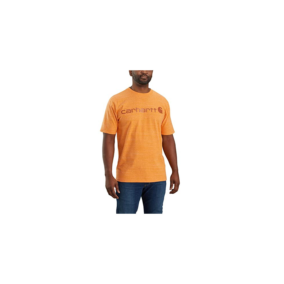 carhartt Mens Loose Fit Heavyweight Short-Sleeve Logo graphic T-Shirt