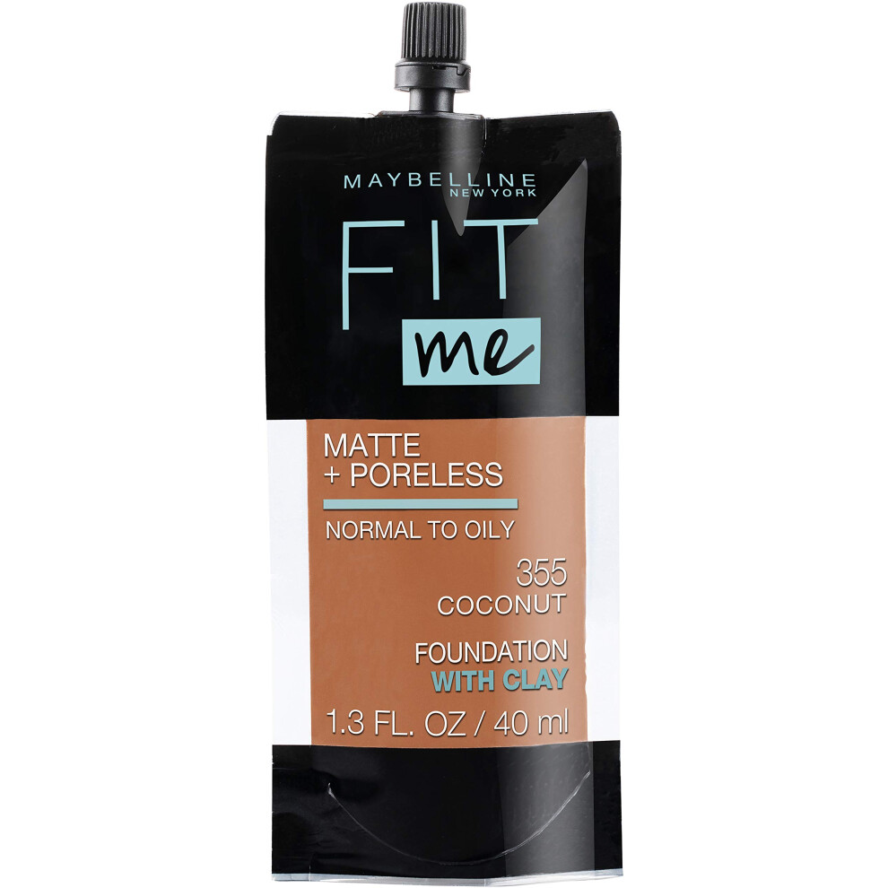 Maybelline New York Fit Me Matte  Poreless Liquid Foundation  Pouch Fo