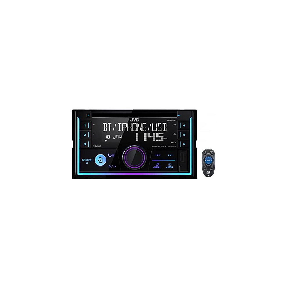 JVC KWR930BT Car Stereo - Double Din  Bluetooth  CD MP3/USB AM/FM Radi