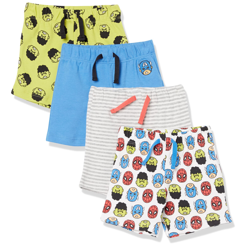 Amazon Essentials Disney  Marvel  Star Wars Baby Boys Shorts  Pack of