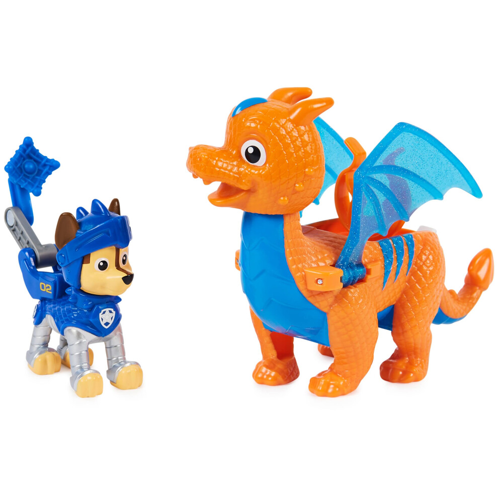 Paw Patrol  Rescue Knights chase and Dragon Draco Action Figures Set