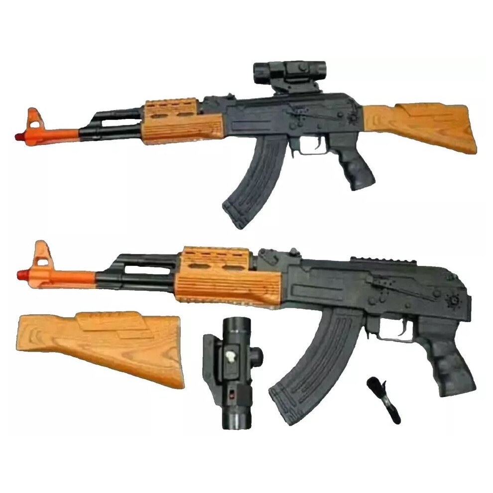 Sammar Gifts Army Special Force Ak-47 Assault Rifle Toy Gun - Sound Vibration Light
