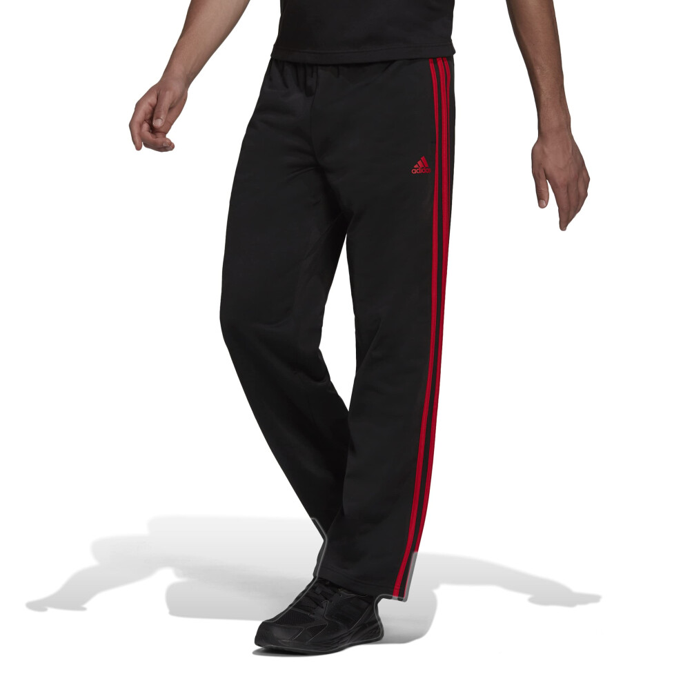 adidas Men's Essentials Warm-up Open Hem 3-stripes Tracksuit Bottoms