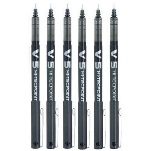 Pilot PILOT BX V5 Black Hi-Tecpoint Extra Fine Rollerball Pen 05 mm Nib Tip