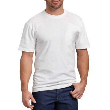 Dickies Herren Kurzarm-Heavweight-T-Shirt mit Rundhalsausschnitt, Big-Tall-Arbeits-Utility-T-Shirt, Weiß, Large Tall US