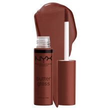 NYX PROFESSIONAL MAKEUP Butter Gloss Brown Sugar, Nicht-klebriger Lipgloss - Brownie Drip (Dunkelbraun)