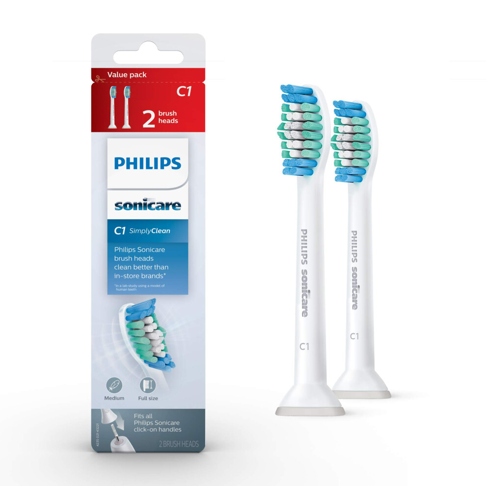 Philips Sonicare Genuine Simply Clean Replacement Toothbrush Heads  2